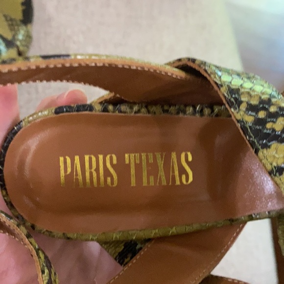 Paris Texas olive green snakeskin effect sandals size 39 EU - Picture 10 of 11